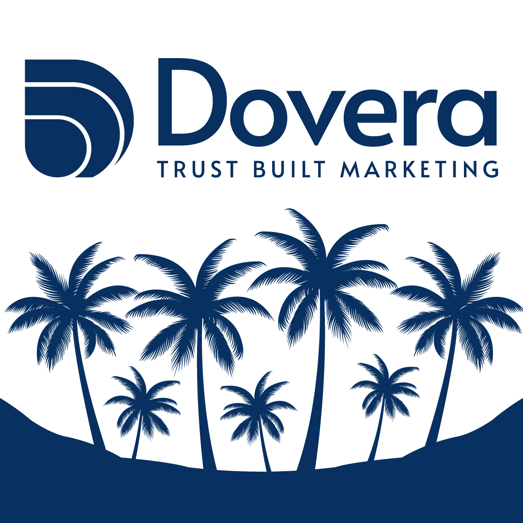 Web Design West Palm Beach With Palm Trees & Dovera Logo